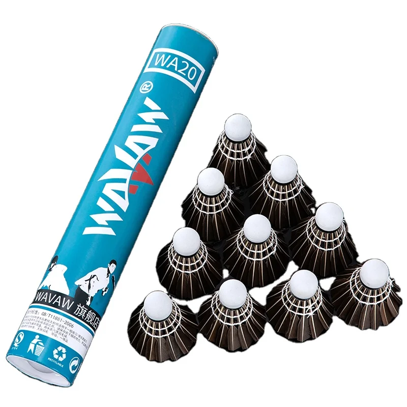 
Manufacturers supply high-grade goose feather badminton composite ball head two colors professional badminton 