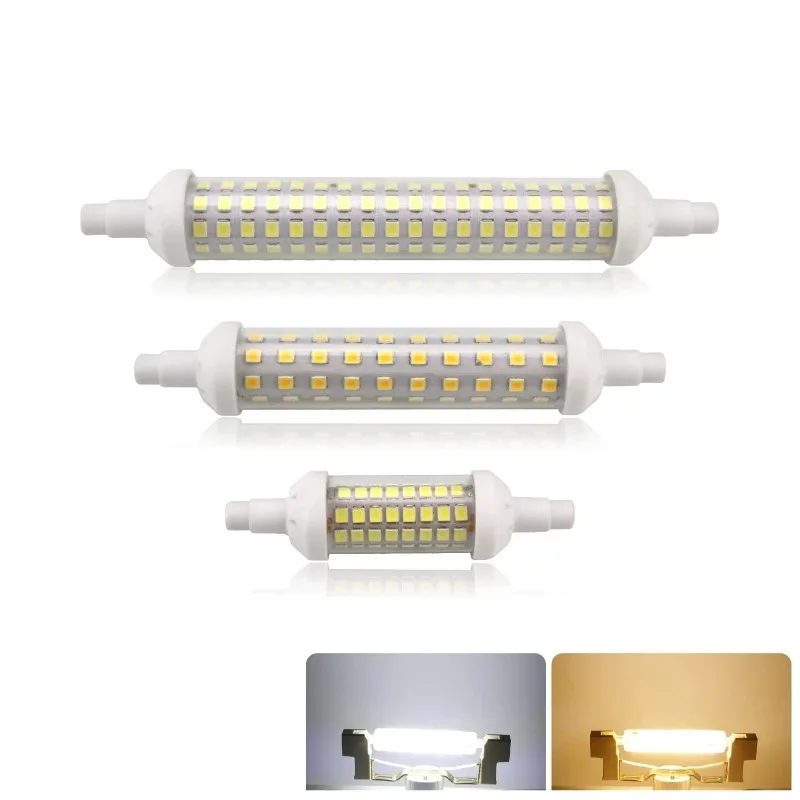 Керамическая R7S 2835 SMD 78 мм 118 с регулируемой яркостью Светодиодная энергосберегающая лампа замена галогенная от производителя