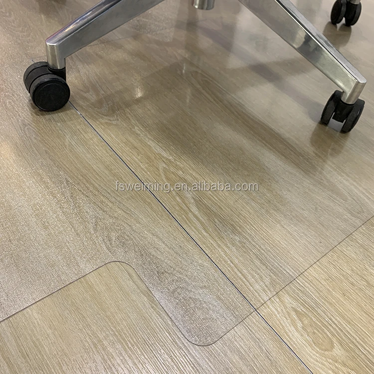 Customized Protective Office Chair Mat Clear Embossed PVC Floor Mat