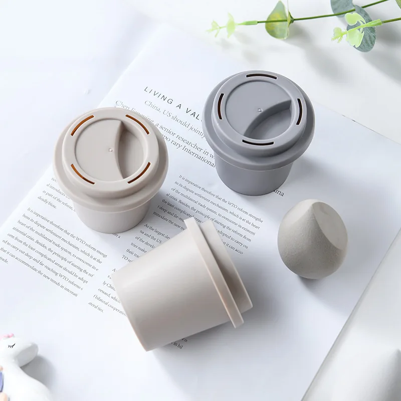 Lalasis beauty egg cosmetic customize make up sponge private label latex free coffee cup makeup sponge