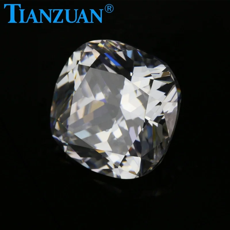 6A quality White Cushion cut Synthetic Diamond for cubic zirconia cz stone