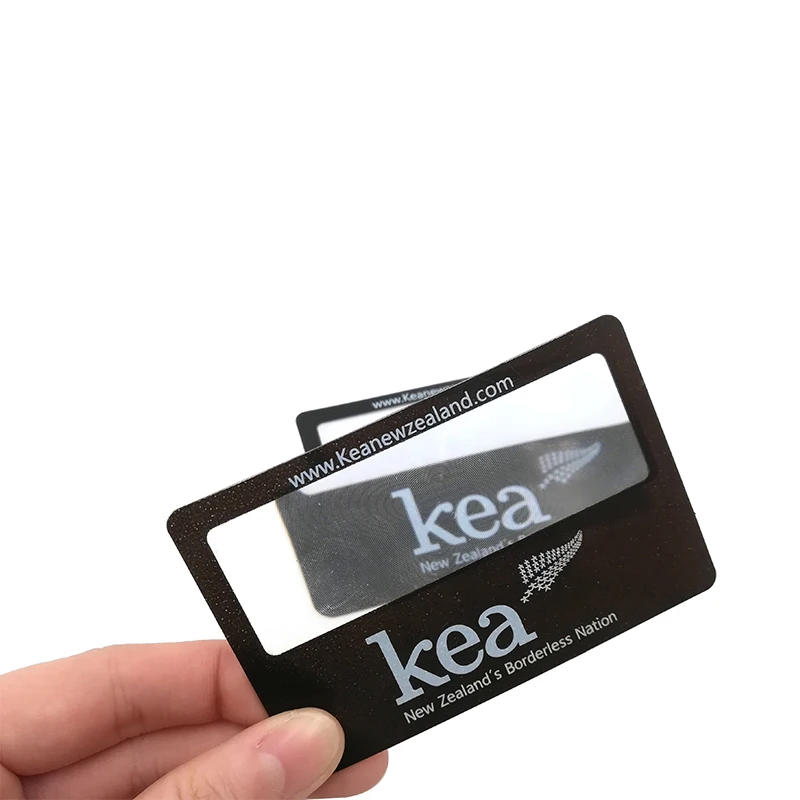 ruler reading magnifier credit card