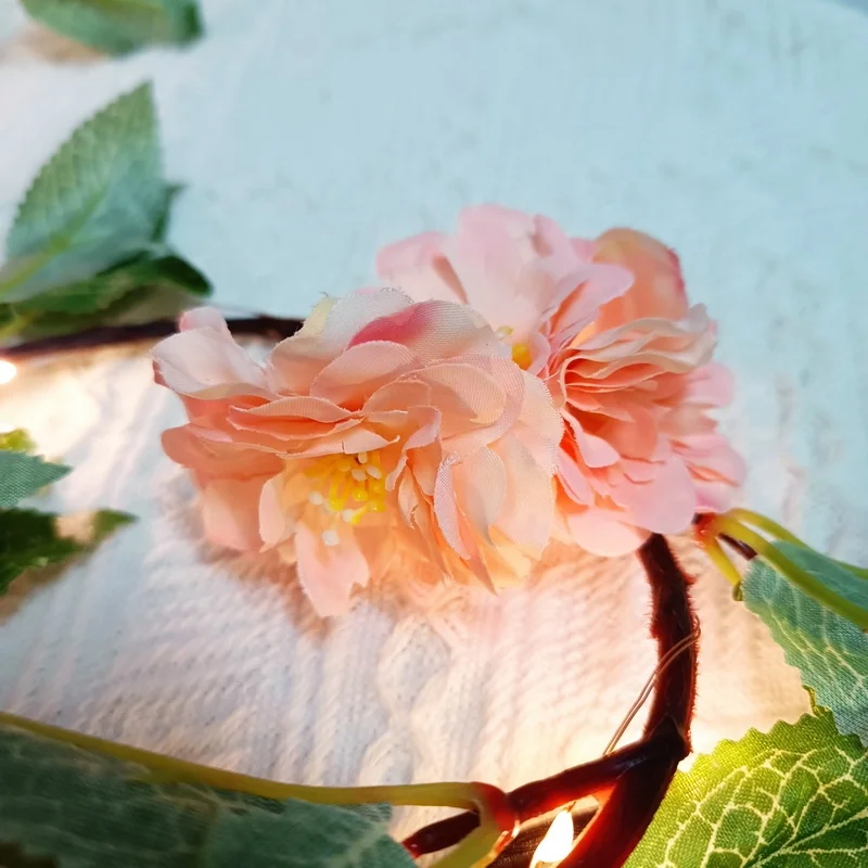 Energy Related Products Landscape Garden Decorative Outdoor Solar Lights For Xmas Solar Artificial Flower Vine Led String Light