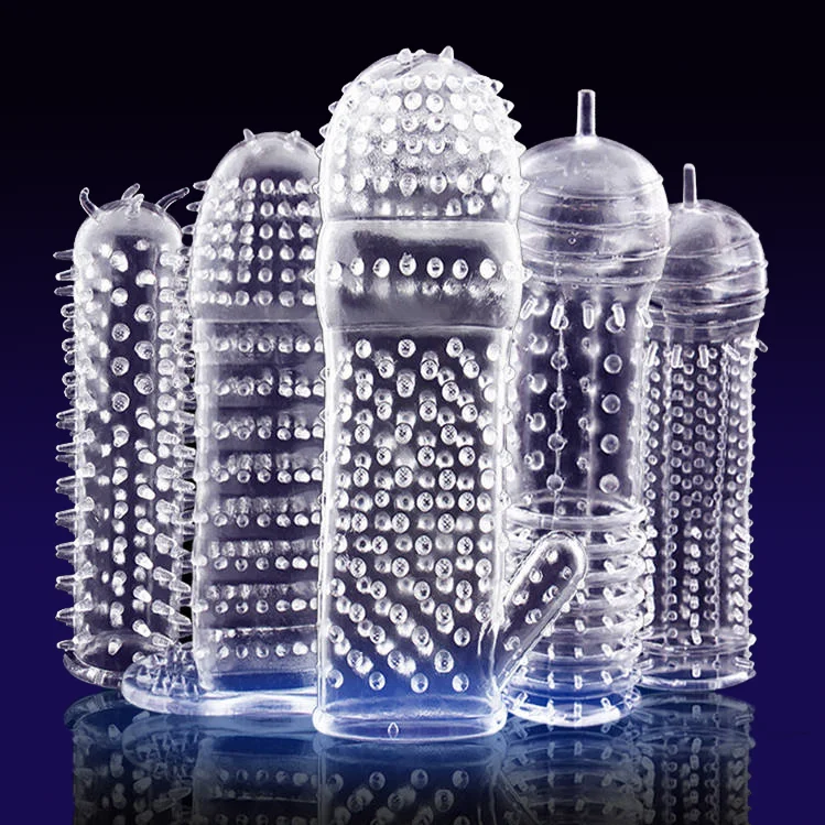 YPM Elasticity Crystal Clear TPE Soft Penis Sleeve For Men  Sex Toy  Reusable