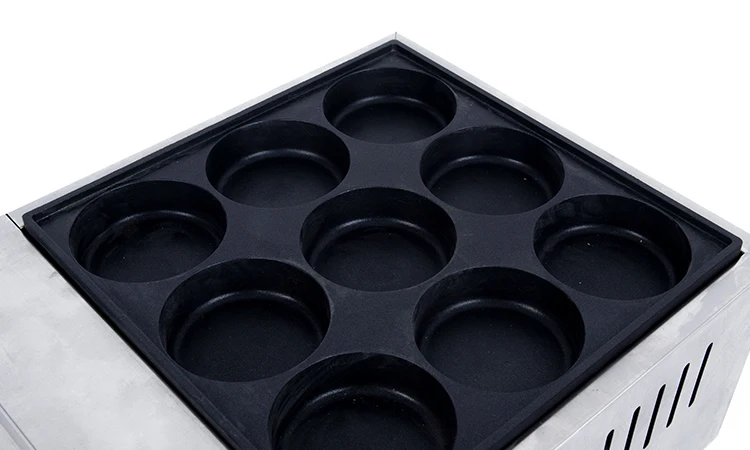 9 Holes egg taiwan electric street food stand rotating ferris wheel for yarn metal cake Maker pan snack machines