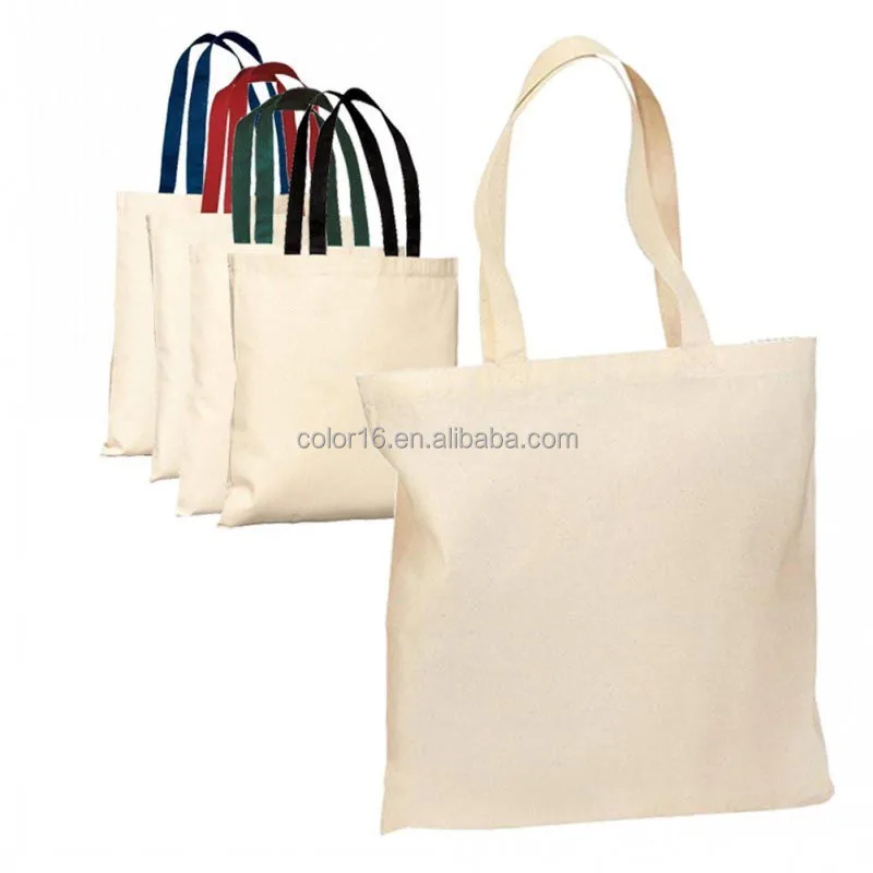 Custom Logo Size Color 100% Cotton Canvas Tote Bags Storage Bag Grocery Bag