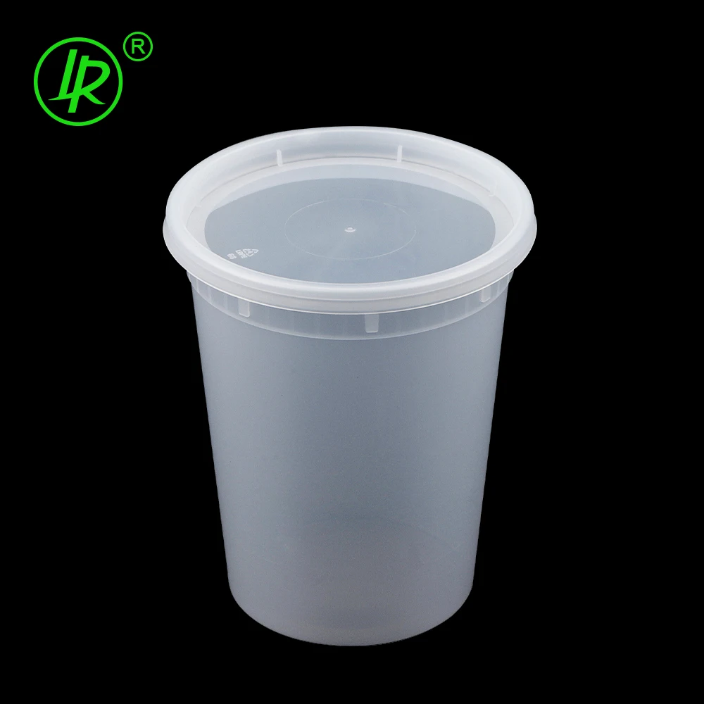 Food Grade Storage clear Plastic 8oz 12oz 16oz 24oz 32oz Disposable Food Deli Container with Lids