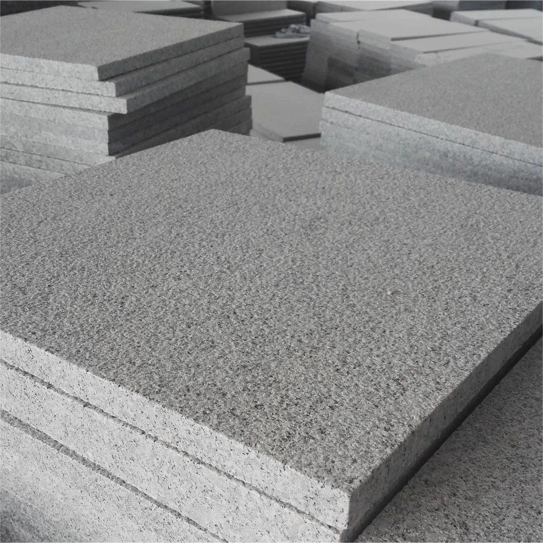 Sesame White Granite Nature Stone G603 Outdoor Granite Floor Tiles Bush Hammered Paving Slab Granite Pavers