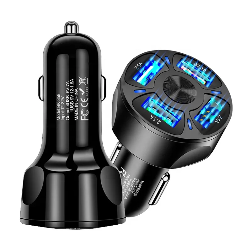 4 USB Портативное автомобильное зарядное устройство быстрое для