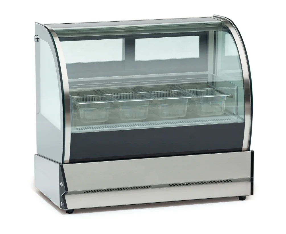commercial ice cream soft display refrigerator freezer countertop display showcase