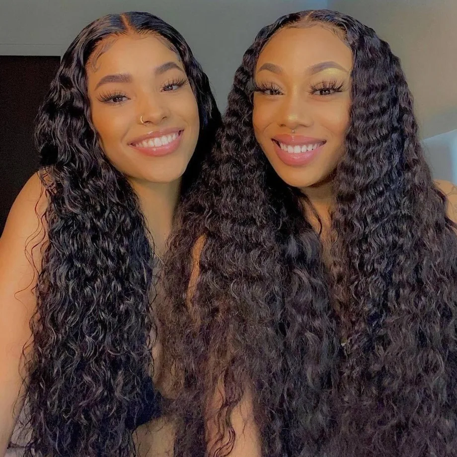 Cuticle Aligned Virgin Raw Indian Hair Wig, Black Women 13x4 Full Frontal Lace Wig, 100% Unprocessed Water Wave Wig Human Hair