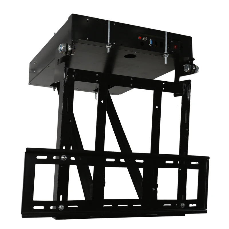 Height Adjustable App Remote Control Motorized Drop-down Lift Flip Down Ceiling Electric Tv Wall Mount For Ceiling Joints