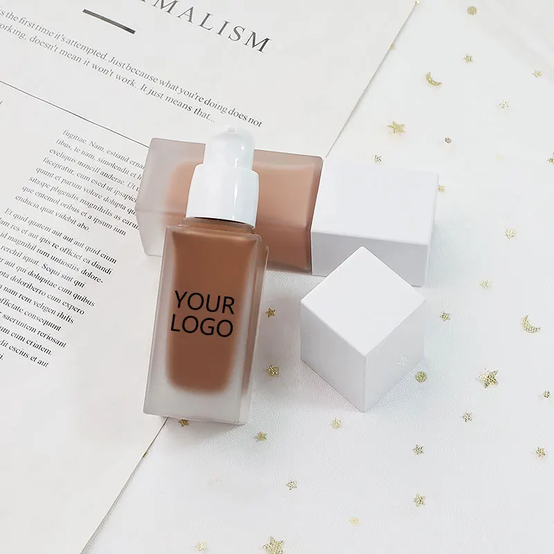 Liquid Matte Foundation Makeup Waterproof Stay 24 Hours Full Coverage Face Foundation Private Label