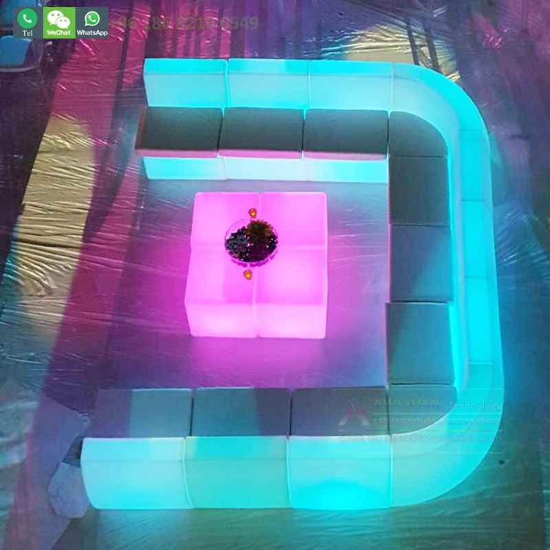 Led Night- Club-Furniture Luxury Nightclub Night Club Furniture Sofa Seating for VIP Room ( Sf201)