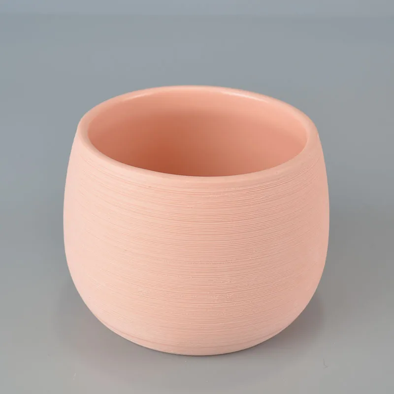 Wishhouse Top Quality Customization Wholesale Candle Vessels Colorful Ceramic Candle Jar For Soy Wax Scented Candles