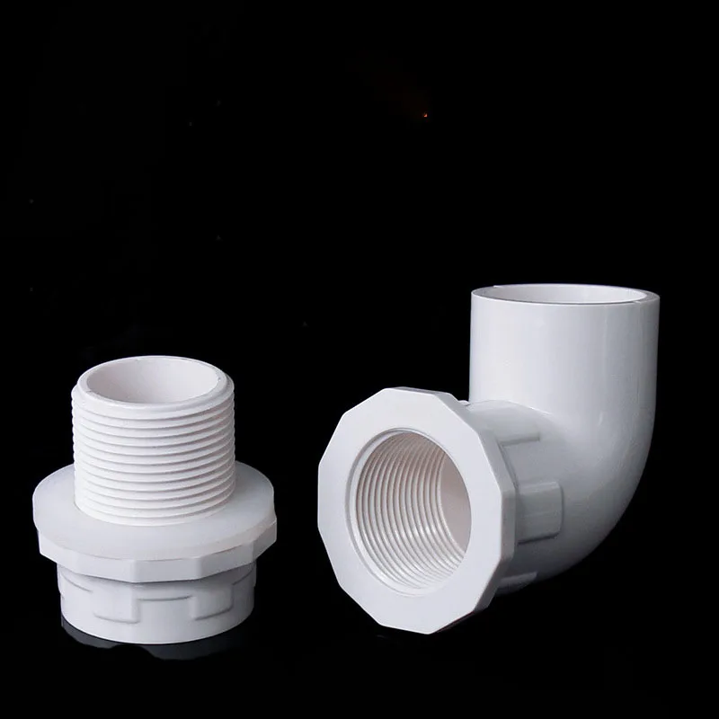 PVC Pipe Thicken Strong Drainage Fittings Fish Tank Upper And Lower Water Joints suitable for rain barrels, water tanks, pools