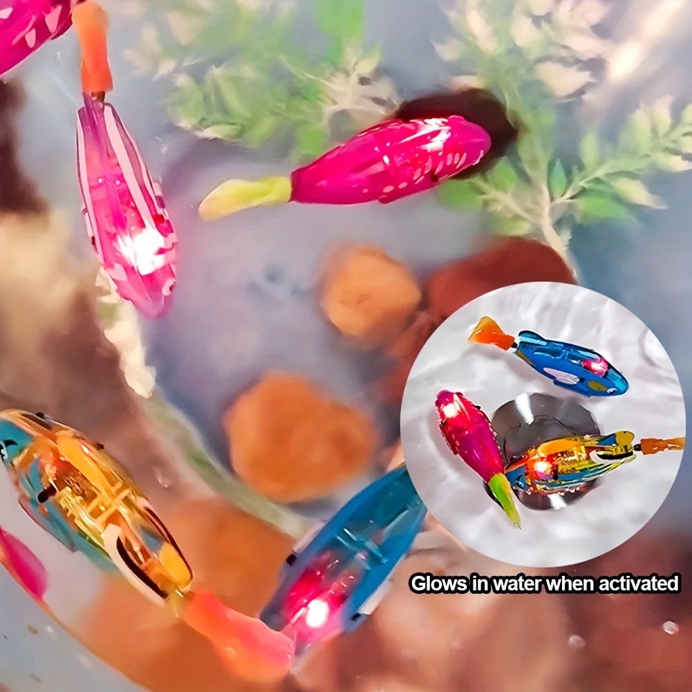 Factory Cheap Price Battery Powered Swimming Robot Cats Pets Electronic Simulation Fish Toy With Led Lights