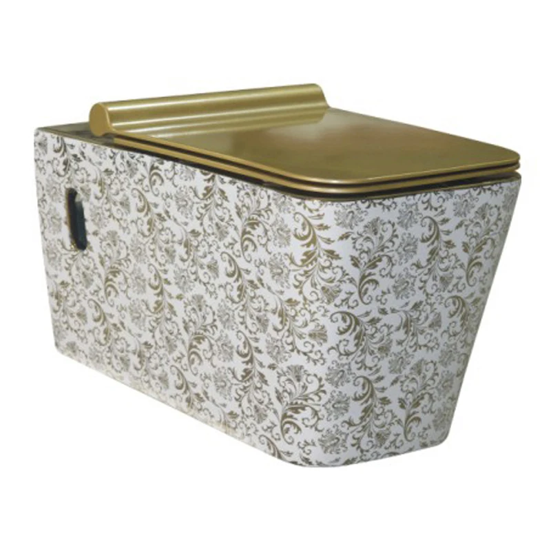 Wholesale Wash Down High Quality Black Wall Mounted Ceramic One Piece Bathroom Wall Hung Wc