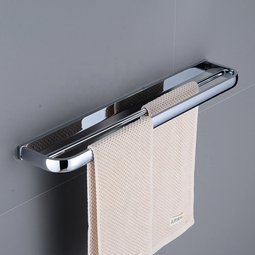 Modern Hotel Towel Rail Bar Towel Rack Chrome Brass Bathroom Accessories Set