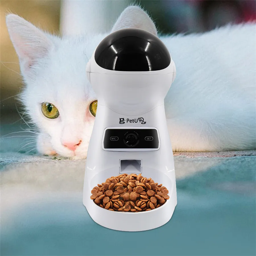 Wholesale Camera Pet Feeder Food Dispenser Pet Feeder Automatic Smart Water Dispenser for Cat Dog