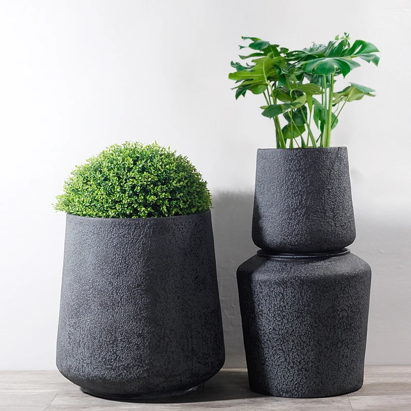 Home Garden Pots Planters Manufacturer Wholesale Indoor Outdoor Plant Pots Fiber Clay Pot for Plants