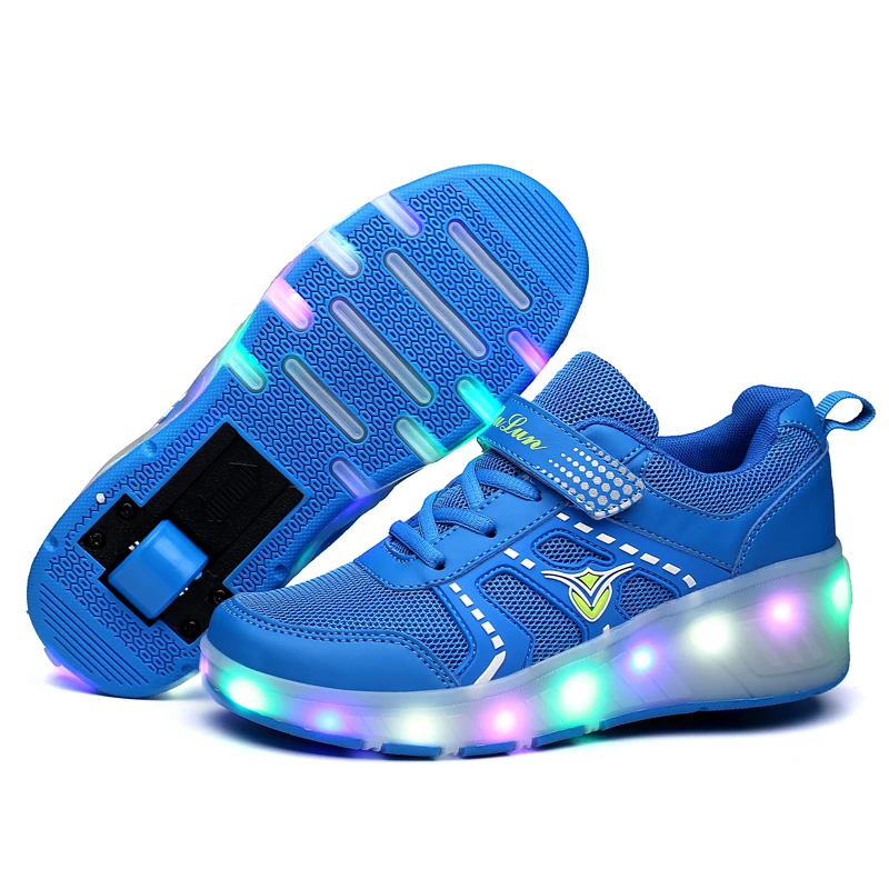 Usb Charge Light Wheel Roller Skate Shoes Toddler Fitness Exercise Drop Shipping