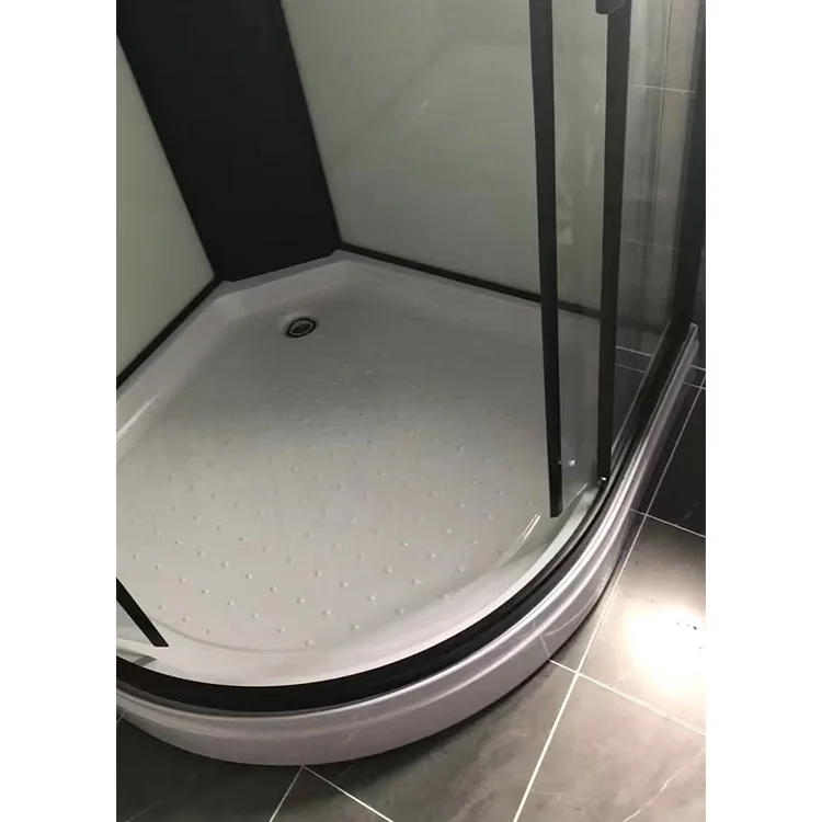 Prefab Square All In One Modular Completed Shower Room Cabin With Toilet & Light modular Bathroom Shower Pod For Caravan Camping