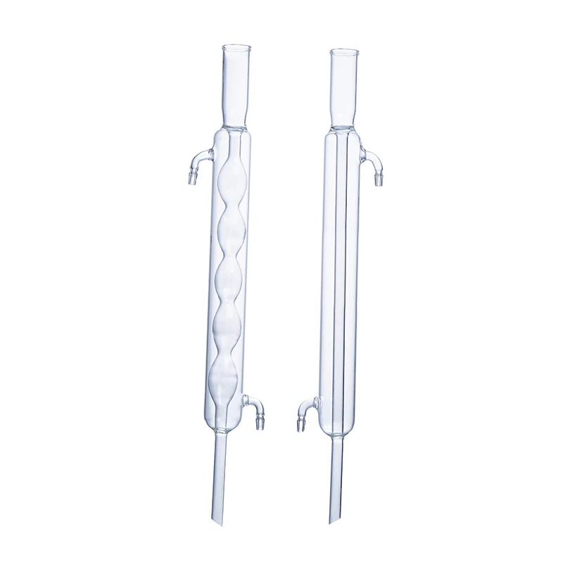 Laboratory Chemistry Coiled Inner Tube glass graham Condenser Pipe with Standard Ground joint