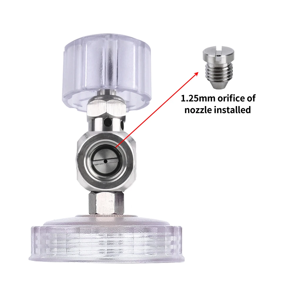 High Pressure Washer Stainless Steel Snow Foam Lance Foam Cannon Foam Nozzle with Transparent Housing & Large Openning Moth