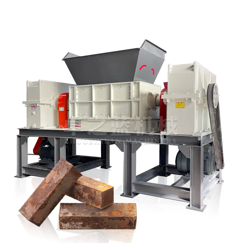 Metal shredder for industrial waste tire treatment Large plastic tire shredder scrap metal shredder
