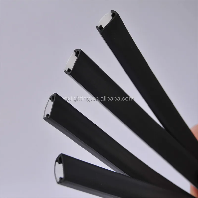 Rectangular 10mm Extrusion Flexible Led Cover Diffuser Channel Silicone Silicon Tube Tubing Rubber Hose Sleeve  for  Led Strip