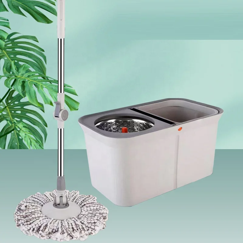IMAXX Turbo Bucket 360 Household Cleaning Mops Magic Spin with Steel Pole and Plastic Mop Head Online TV-Seen Product
