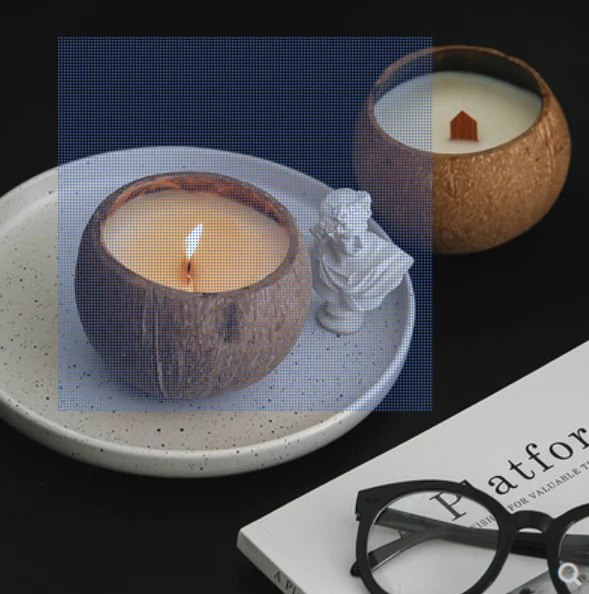 Creative 100% Natural Soy Wax Scented Candle Aromatherapy Smokeless Romantic Atmosphere Personalized Coconut Style Candle Gift S