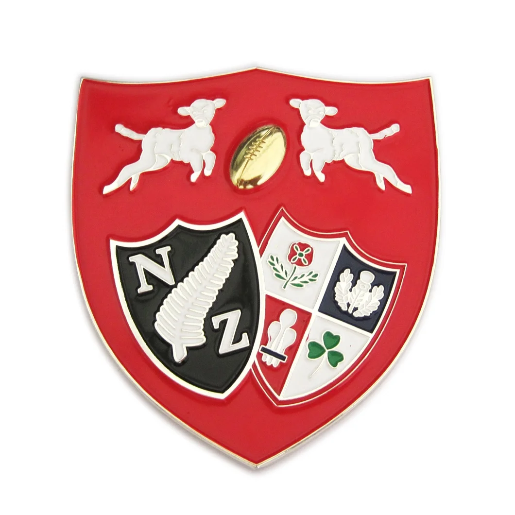 Business Gift Custom metal plate award shield top quality Zinc Alloy Award Gold Metal Souvenir metal enamel coated plates