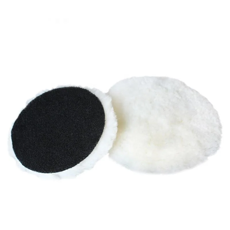 2/3/4/5/6/7inch Wool Polishing Pads Buffing Pads with Hook & Loop Drill Adapter For Car Polisher Polishing and Buffing