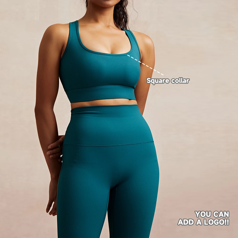 Luckpanther Activewear Wholesale Crop Tank Workout Clothes Gym Wear Sports Bra Custom Fitness Apparel Backless Crop Sports Bra