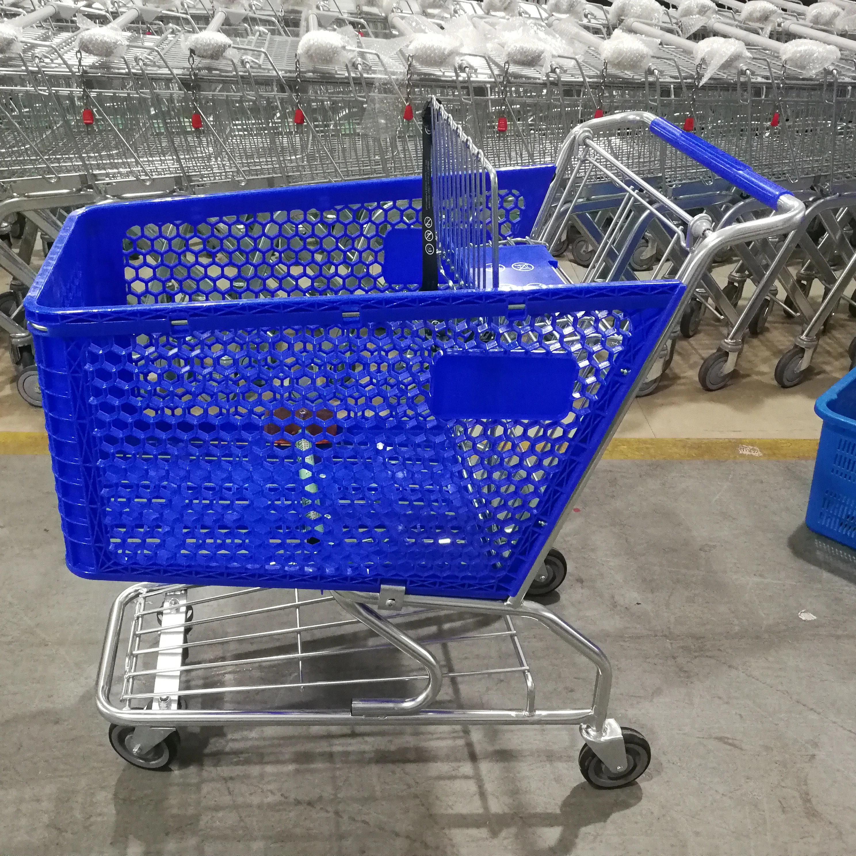 
colourful 2021 plastic basket shopping trolleys 