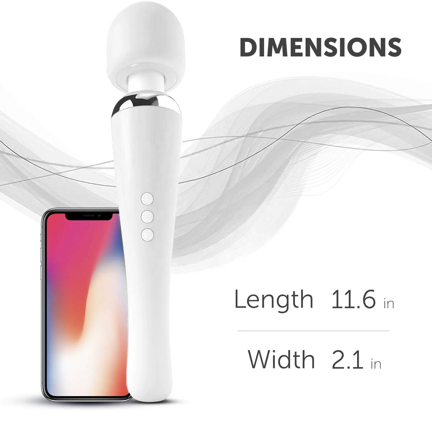 Elegance curve powerful vibrating novelties massage wand for body massage