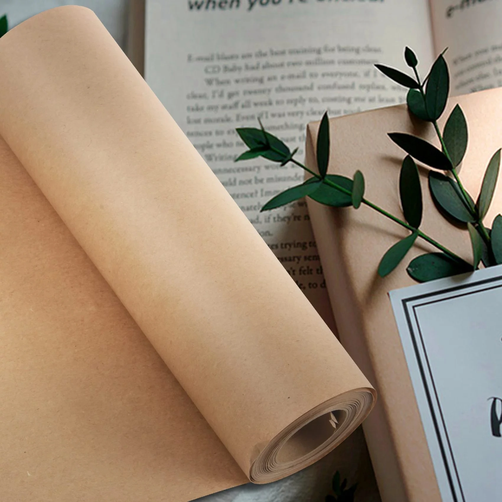 Custom Size paper kraft roll  Packing Recyclable Paper Roll brown kraft paper roll