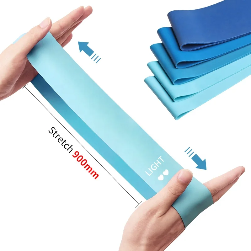 Blue Gradient Resistance Bands Fitness Gum Mini Loop Band Yoga Pilates Sport Training Workout Elastic Bands