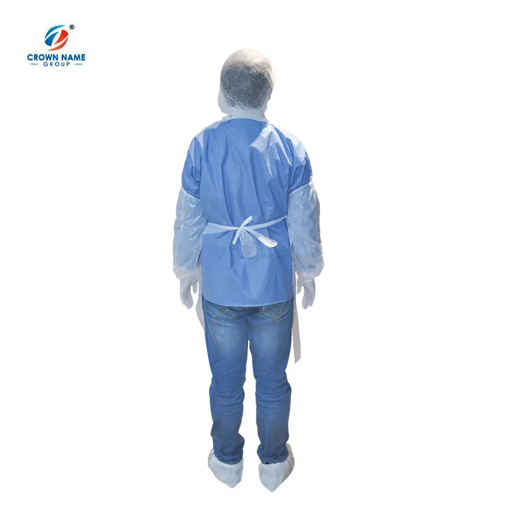 Cheap Price customised blue plastic disposable apron kitchen