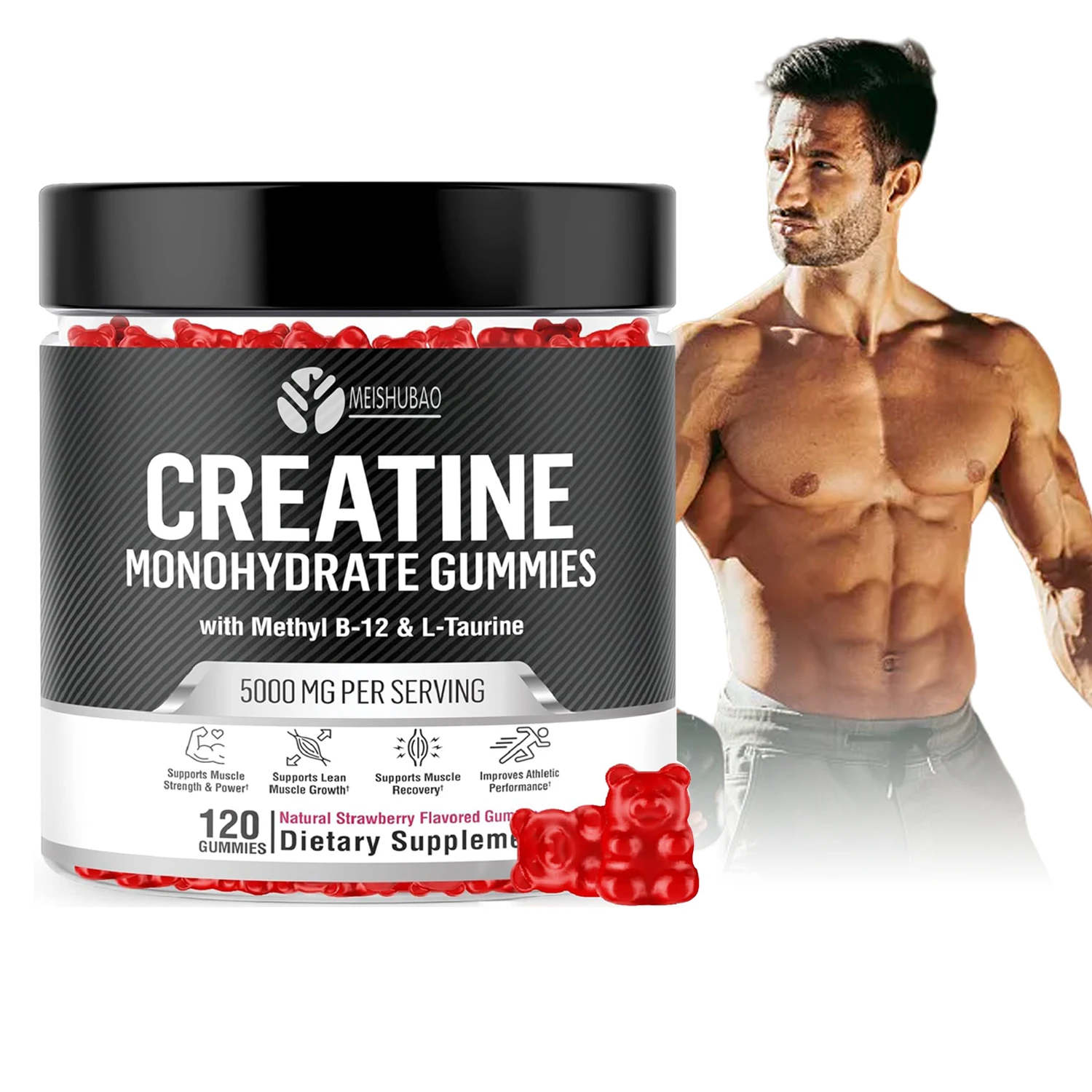 Well Designed creatine monohydrate pre workout gummy creatine monohydrate gummies creatine gummies natural supplement