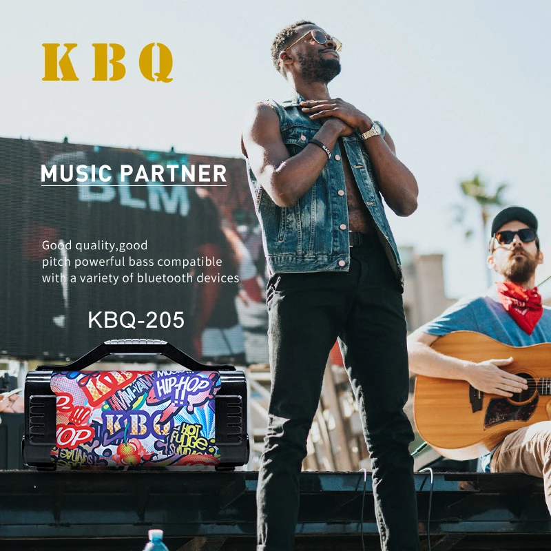 Wireless Portable Bluetooth Boombox Speaker Karaoke system Stereo sound outdoor speaker 15W