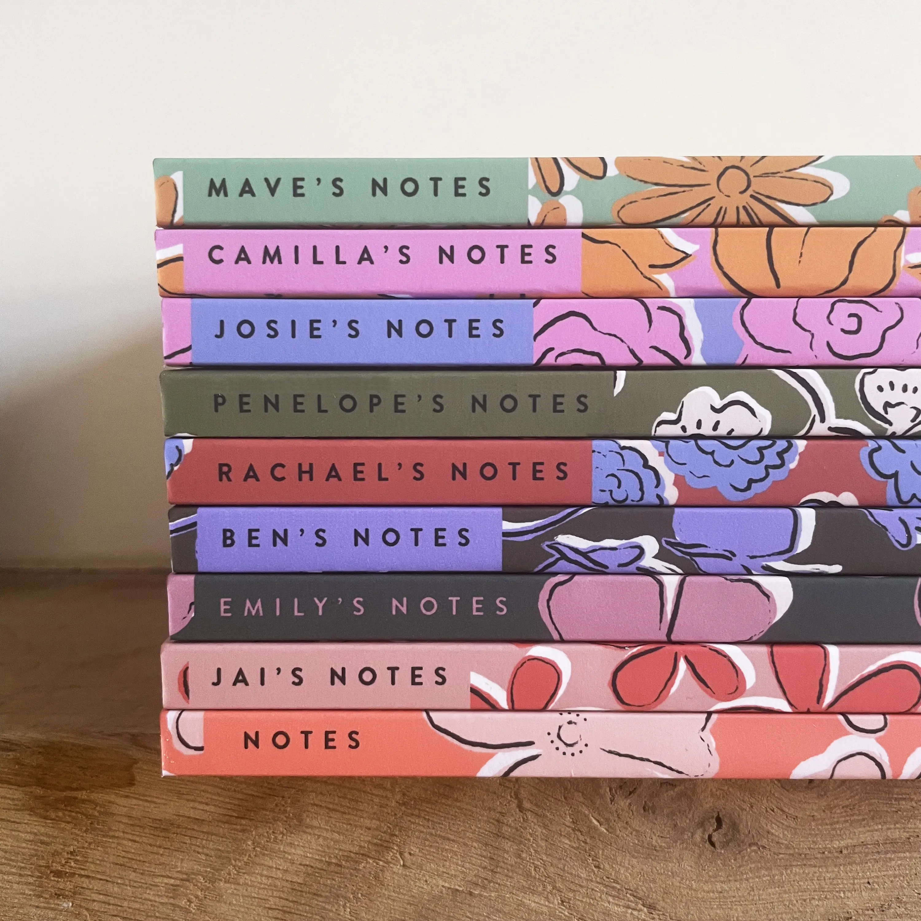 Custom Pattern Soft Touch Wipeable Cover Personalised Notebook Birth Flower Pattern Notebook for each month