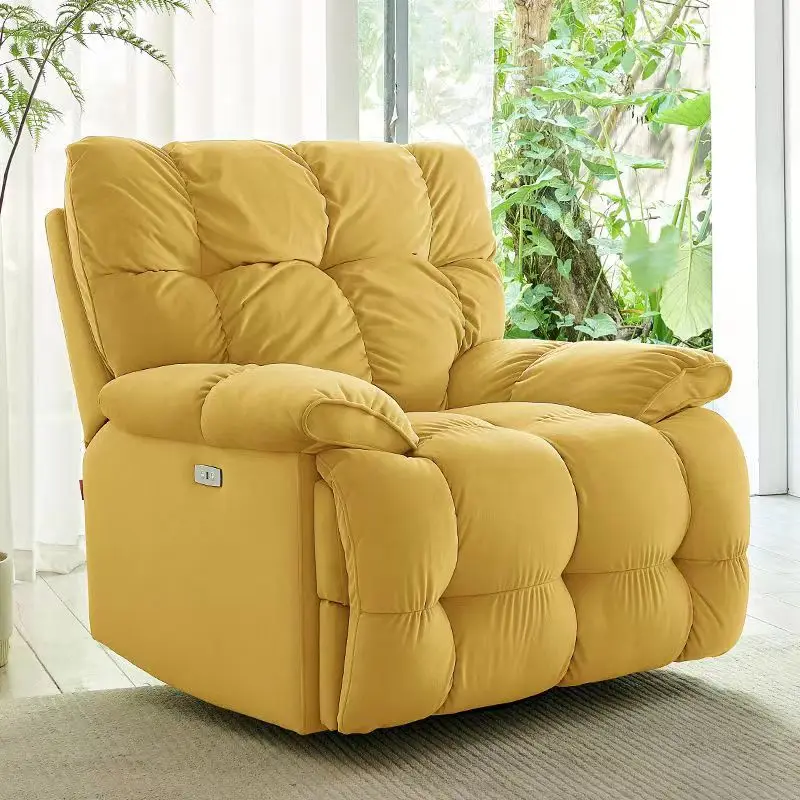 New Arrival Fabric Material Adjustable Leisure Single Manual Rocking Swivel Power Electric Recliner Sofa Chair for Commerical