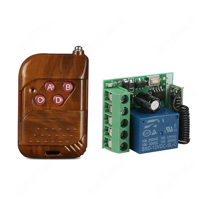 433Mhz 220V 10A Wireless Remote Control Switch 12V 1CH relay Receiver Mode RF Transmitter 433 Mhz Remote Controls