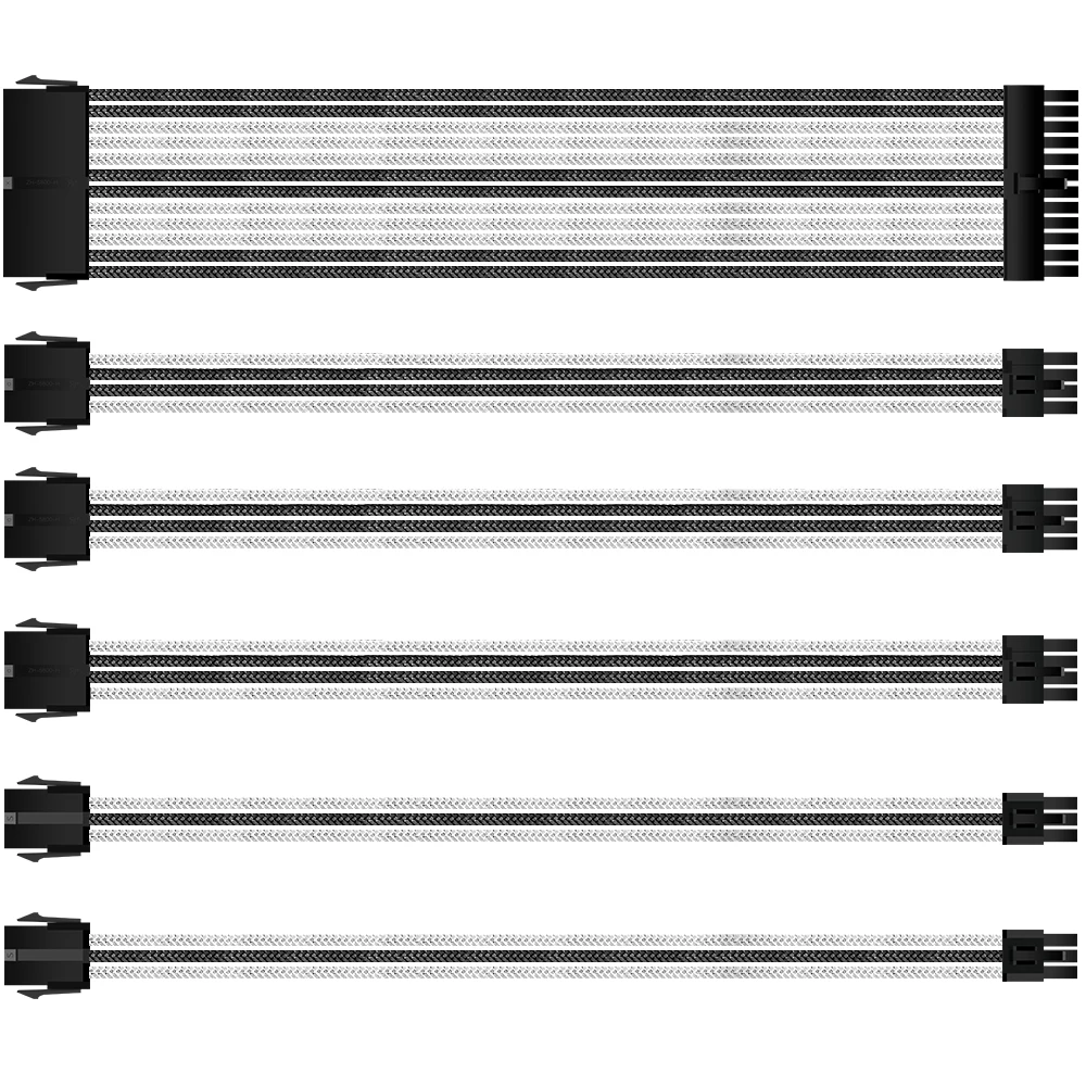 ATX cable extension management kit PC computer sleeved 24Pin 8Pin 6Pin Customization Mod Sleeve Extension Power Supply Cable Kit