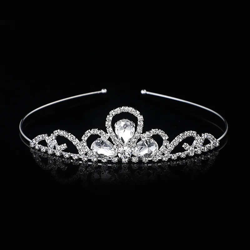 Crystal Rhinestone Vintage Royal Baroque Queen King Bride Crowns Masquerade Bridal Crown Tiara for Kids 4005
