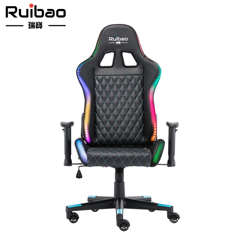Cool Multi-color Newest Popular Office Gaming Chair With RGB LED Light