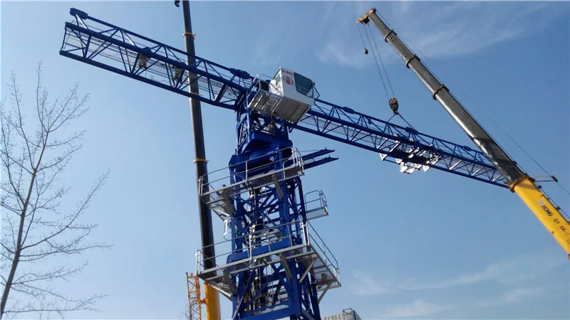 flat top machine tower crane 10 ton for sale HTP 6518  topless tower crane